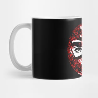 Punk Fashion Style Oval Red Glowing Girl Mug